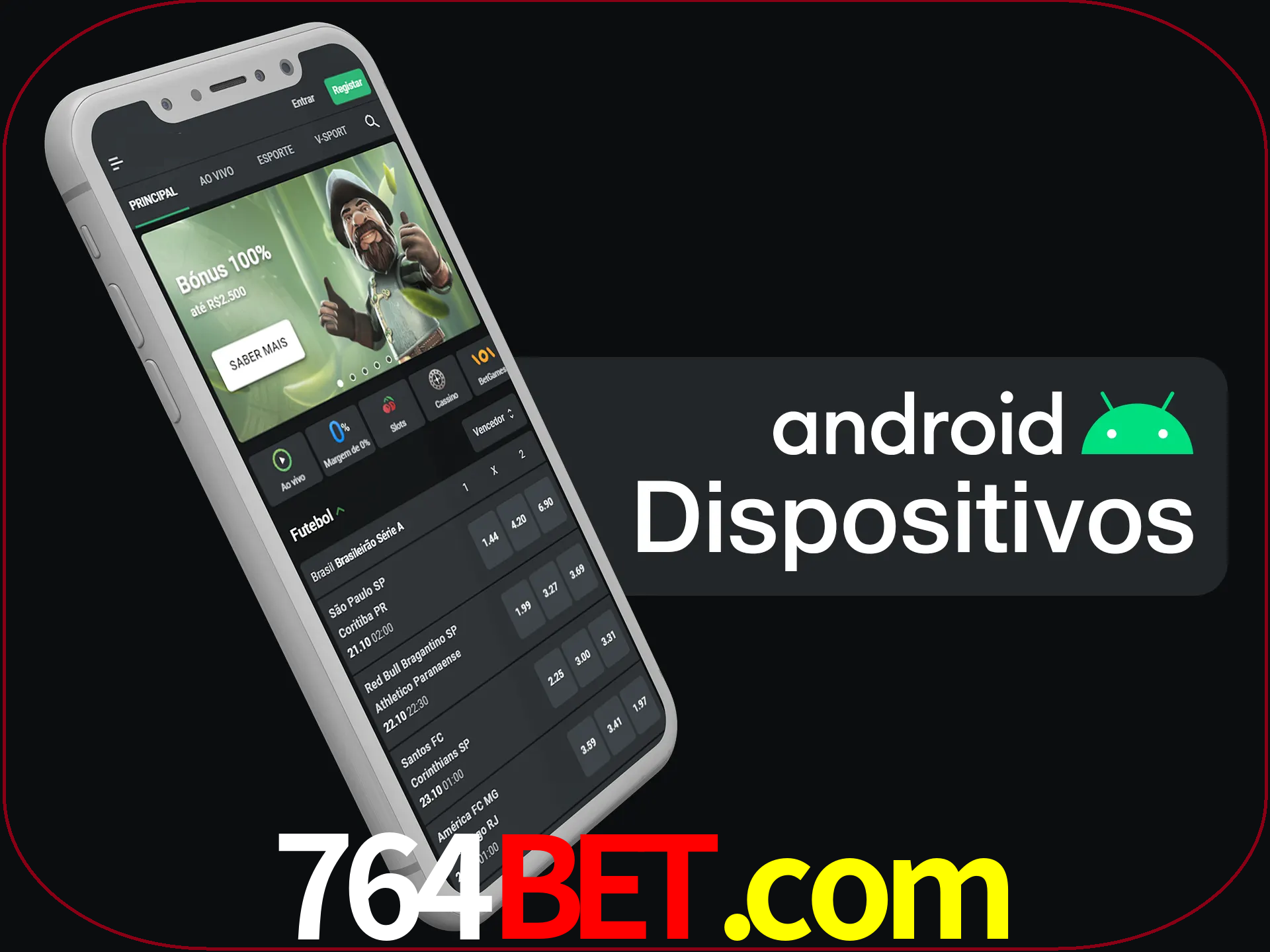 O aplicativo suporta a maioria de todos os dispositivos Android.