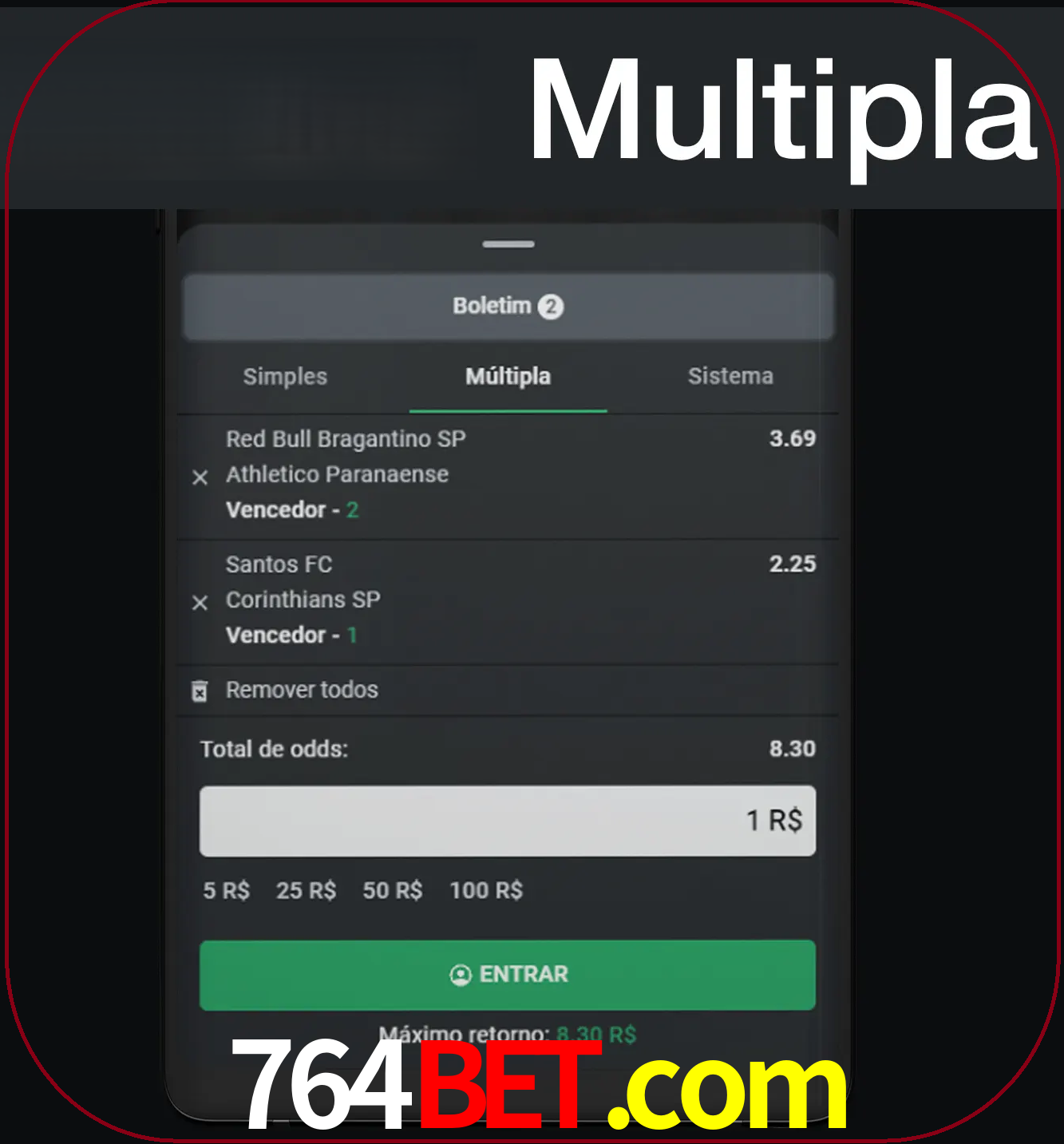Faça apostas mais valiosas com mais de duas apostas.