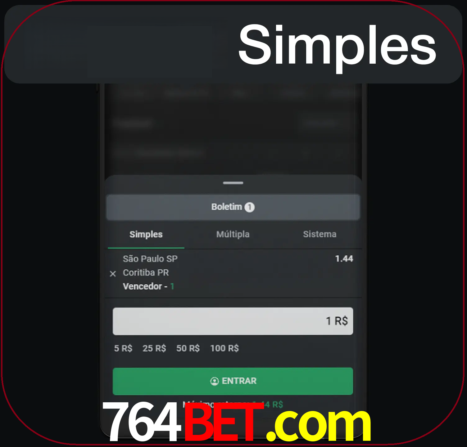 Ganhe seu dinheiro certo com uma única aposta.