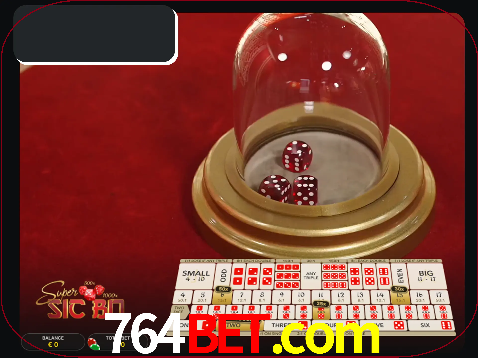 Deixe os dados ao seu lado nos jogos da Sic Bo.