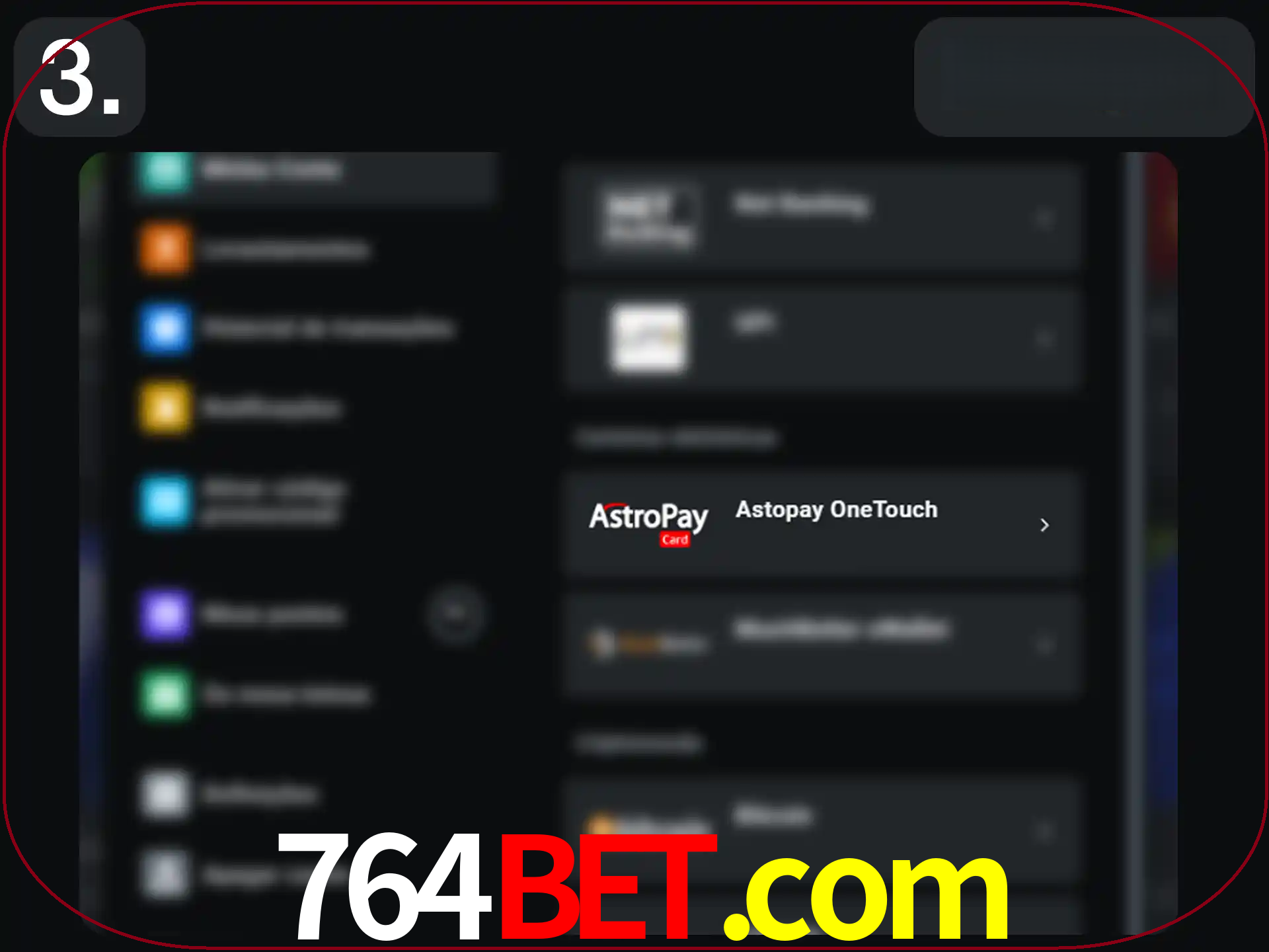 Abra a janela de depósito.